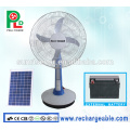 Rechargeable Table Fan Portable Fan Solar Stand Fan with Solar Panel and Bright LED Light Made in China PLD-33T